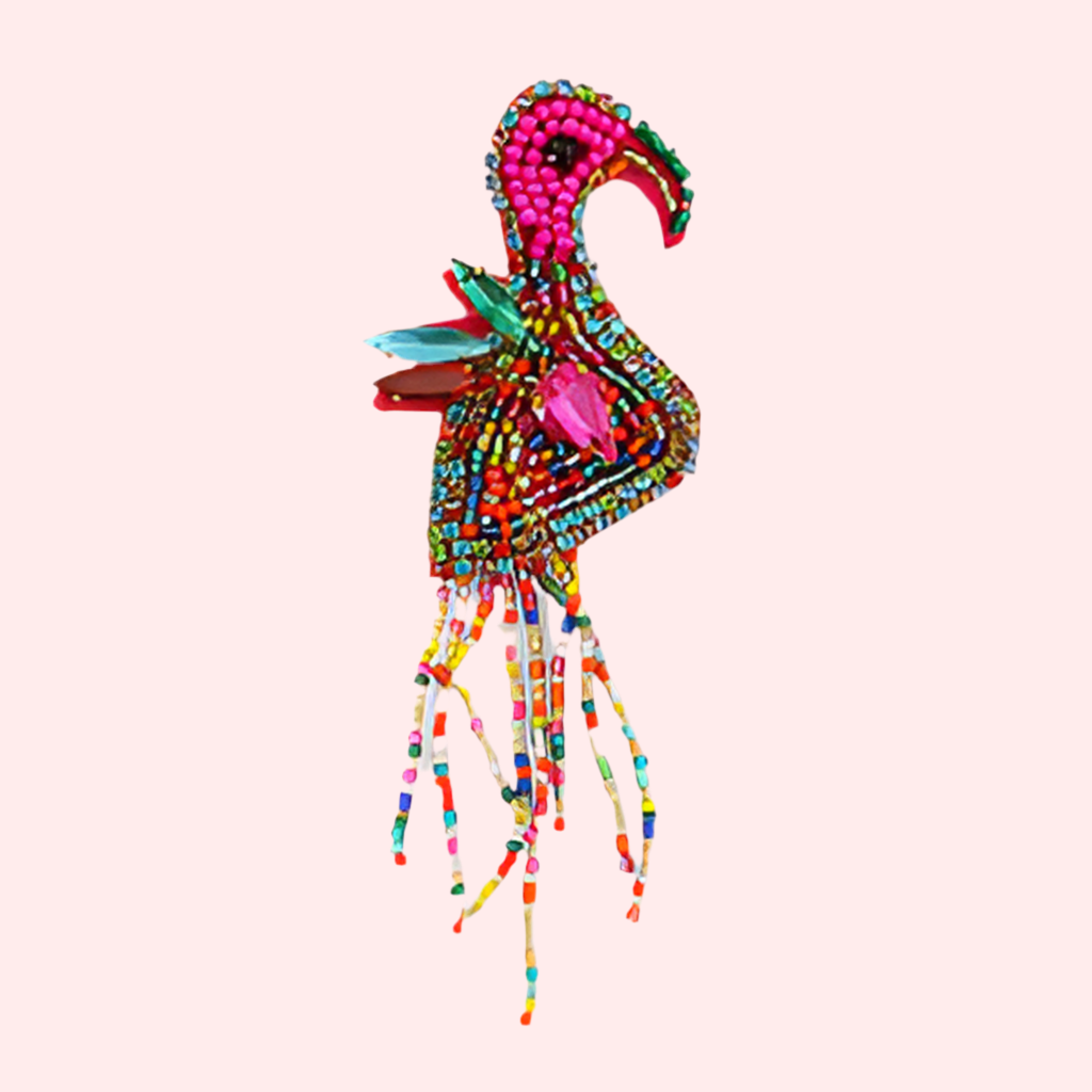 Happy flamingo broche