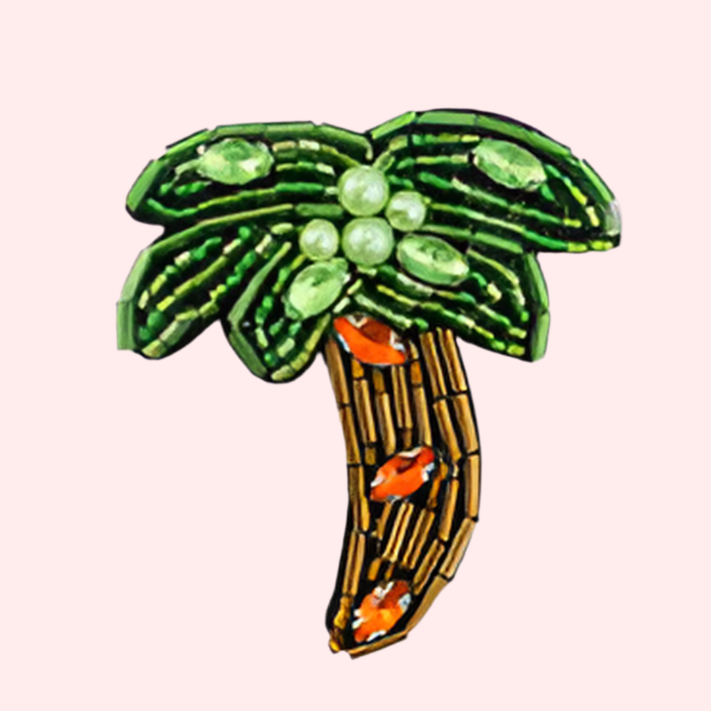 Palmboom broche