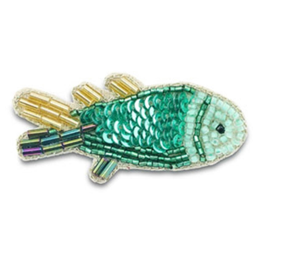 BEADED FISH GREEN