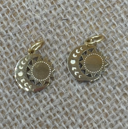 Zon en maan bedel RVS