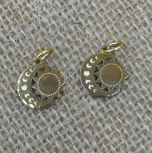 Zon en maan bedel RVS